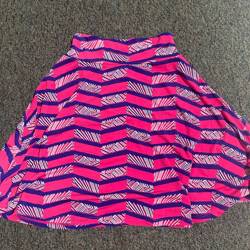 Girls size 8 LuLaRoe pink and purple skirt